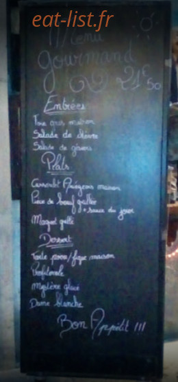 Chez Pap's — carte page 1