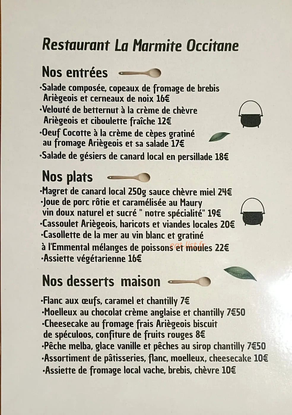 La marmite occitane — carte page 2