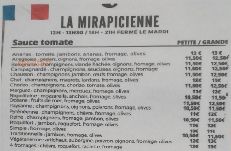 La Mirapicienne — carte page 1