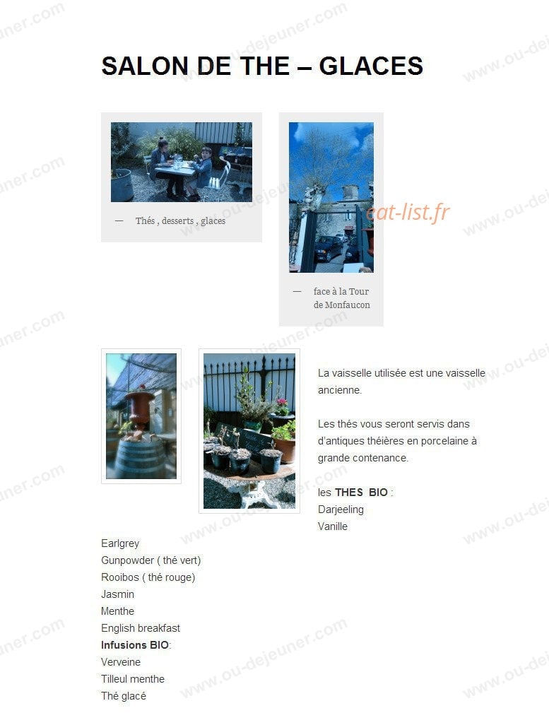 Le Comptoir Gourmand — carte page 1