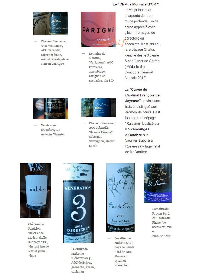 Le Comptoir Gourmand — carte page 12
