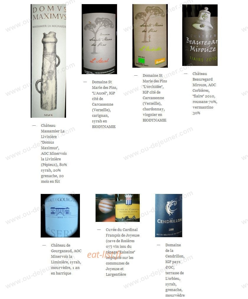 Le Comptoir Gourmand — carte page 10