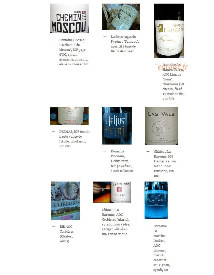 Le Comptoir Gourmand — carte page 15
