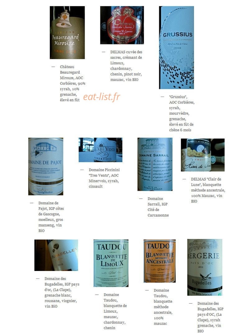 Le Comptoir Gourmand — carte page 14