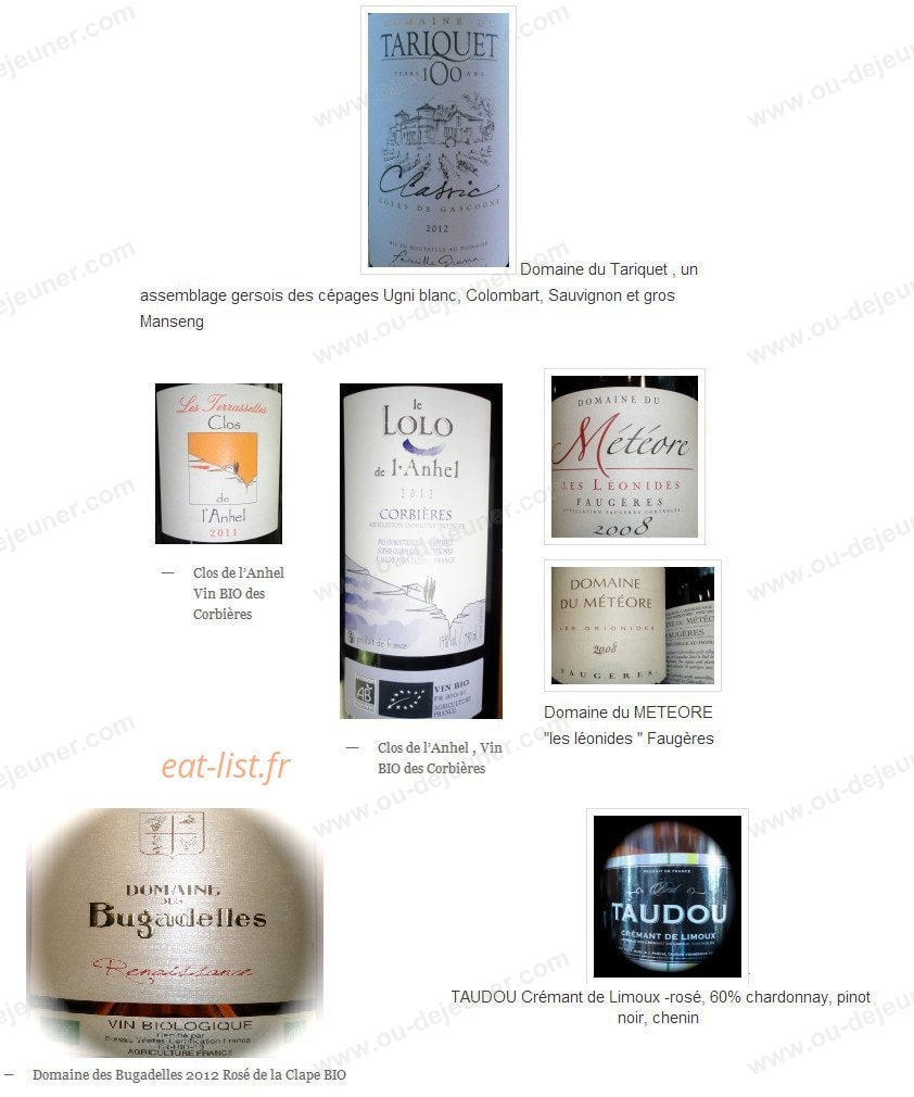 Le Comptoir Gourmand — carte page 9