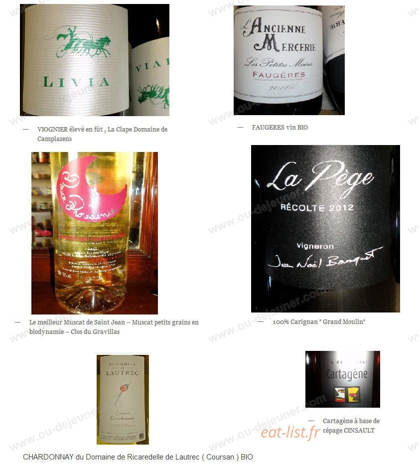 Le Comptoir Gourmand — carte page 8