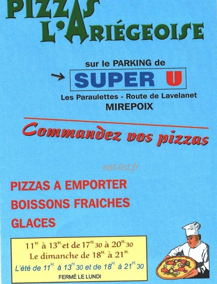 Pizza l ariegeoise — carte page 1