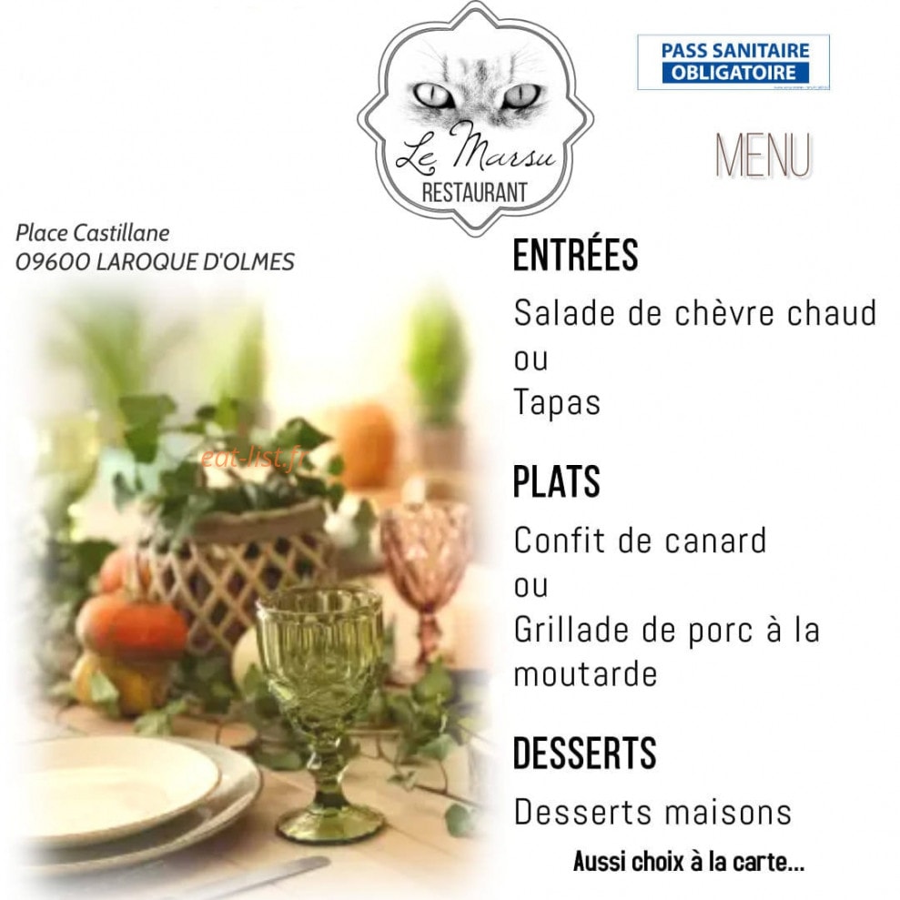 Le Jingo Bar — carte page 1