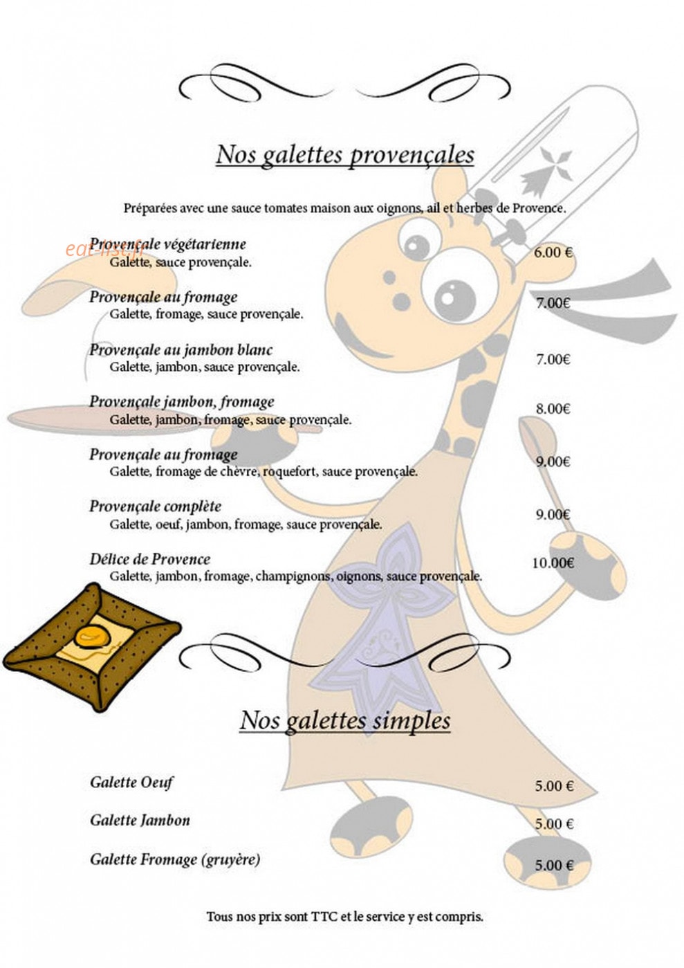 La creperie du lac — carte page 4