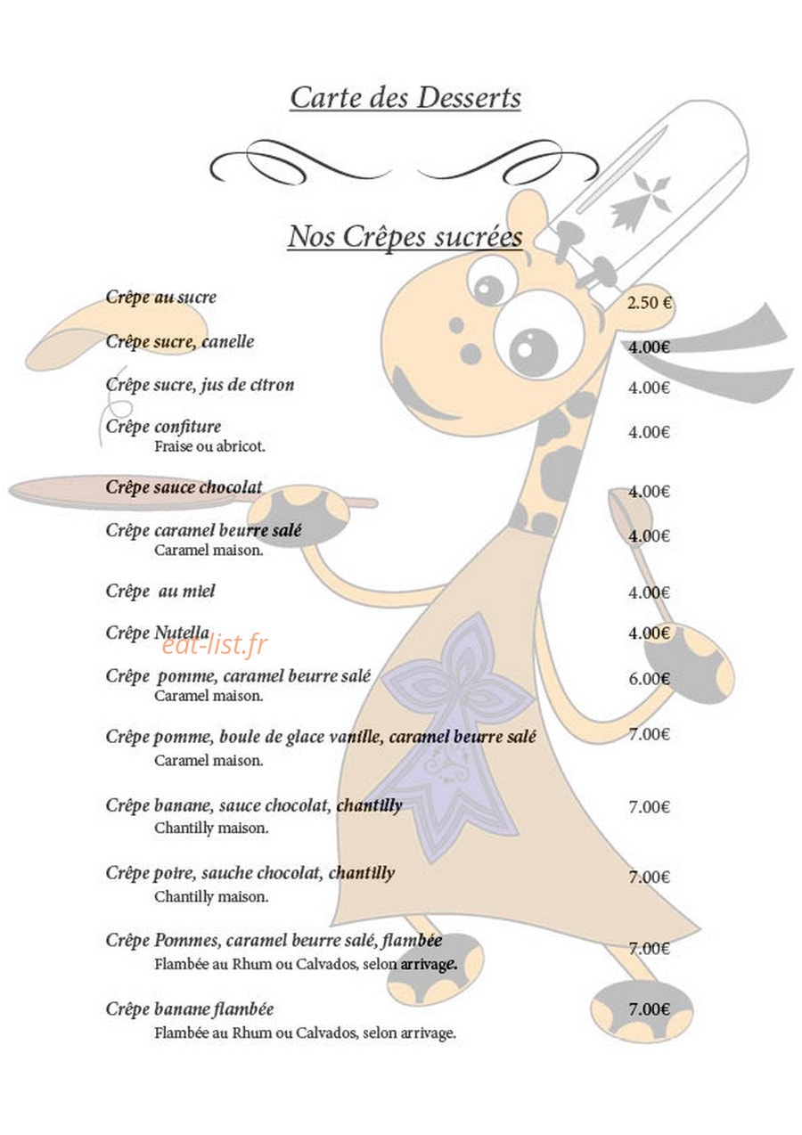 La creperie du lac — carte page 5