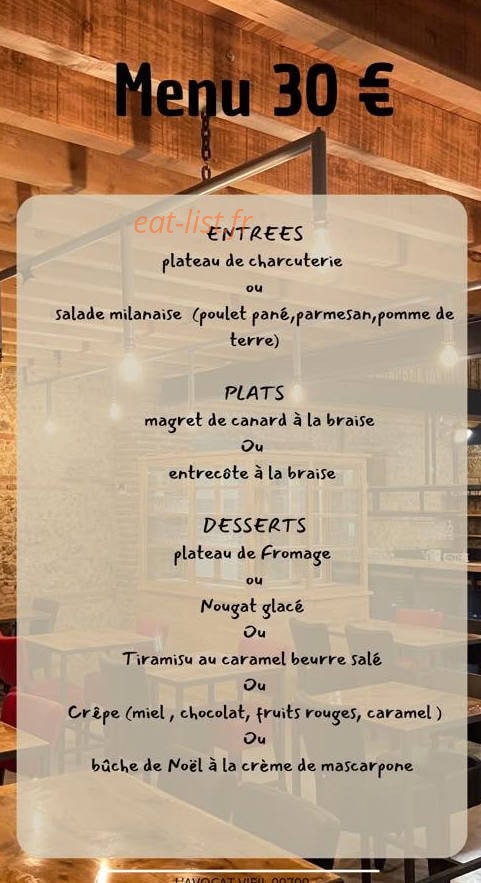Rest'o à la Ferme — carte page 1