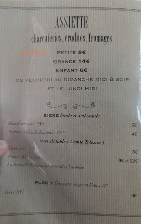 La guinguette de la laine — carte page 1