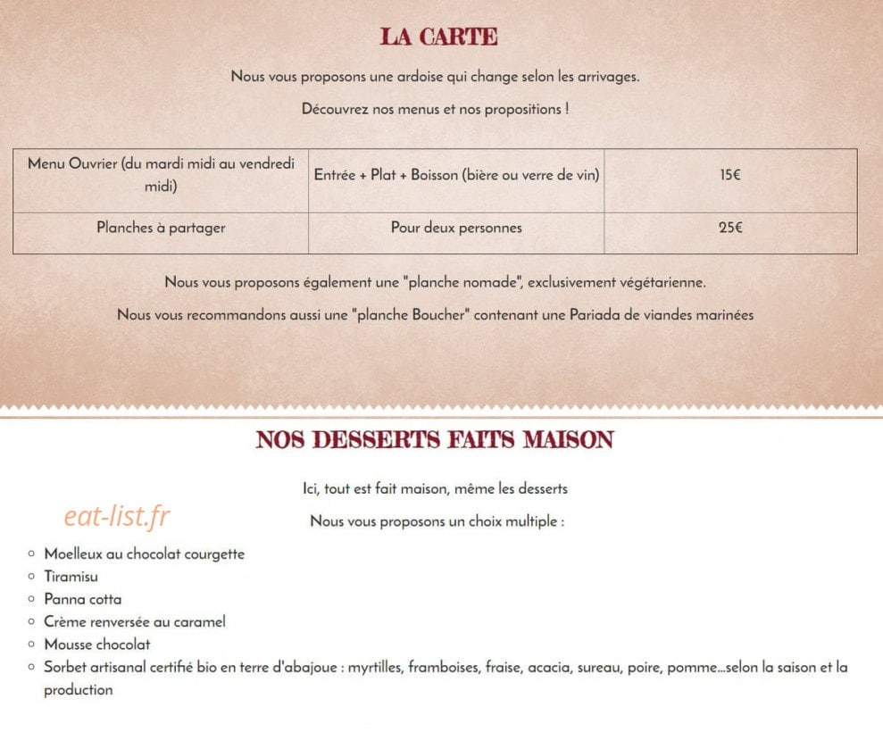 Le Nomade — carte page 1