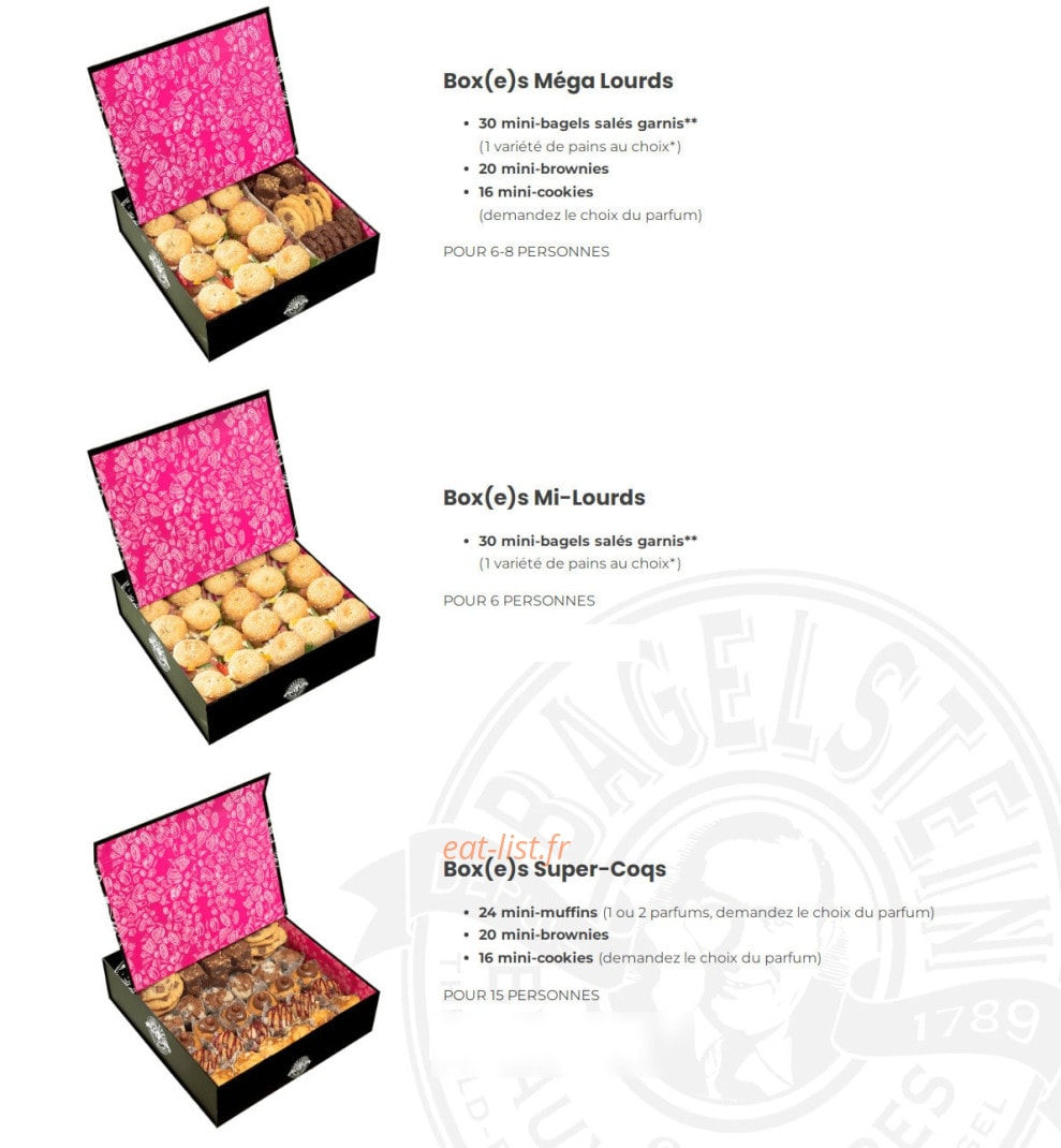 Bagelstein — carte page 10