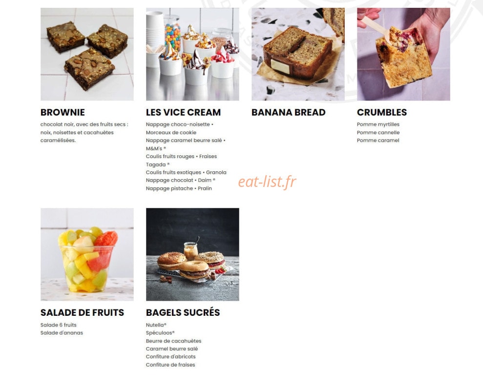 Bagelstein — carte page 5
