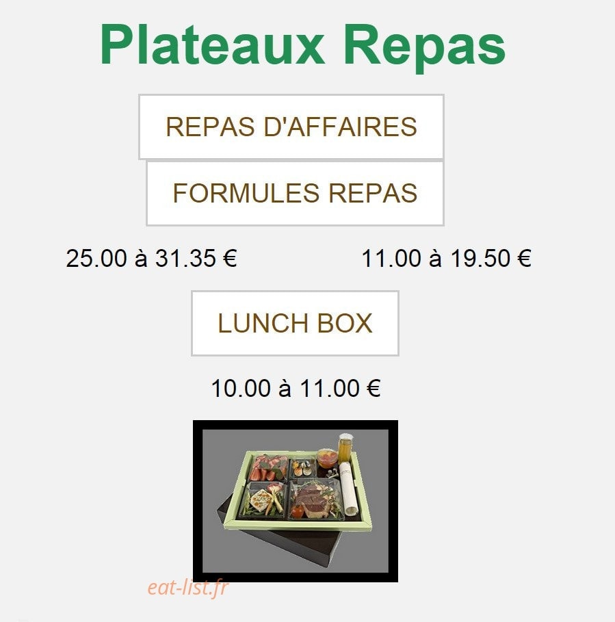 Catherine Gourmet — carte page 1
