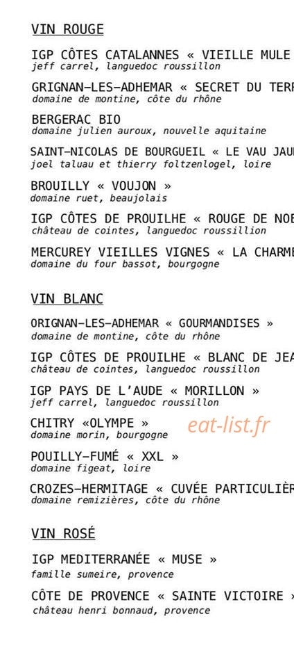 Chez Carmen — carte page 3
