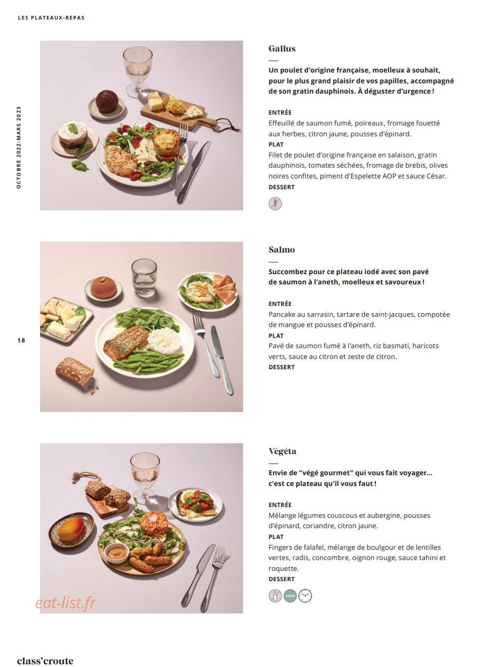 Class'croute — carte page 16