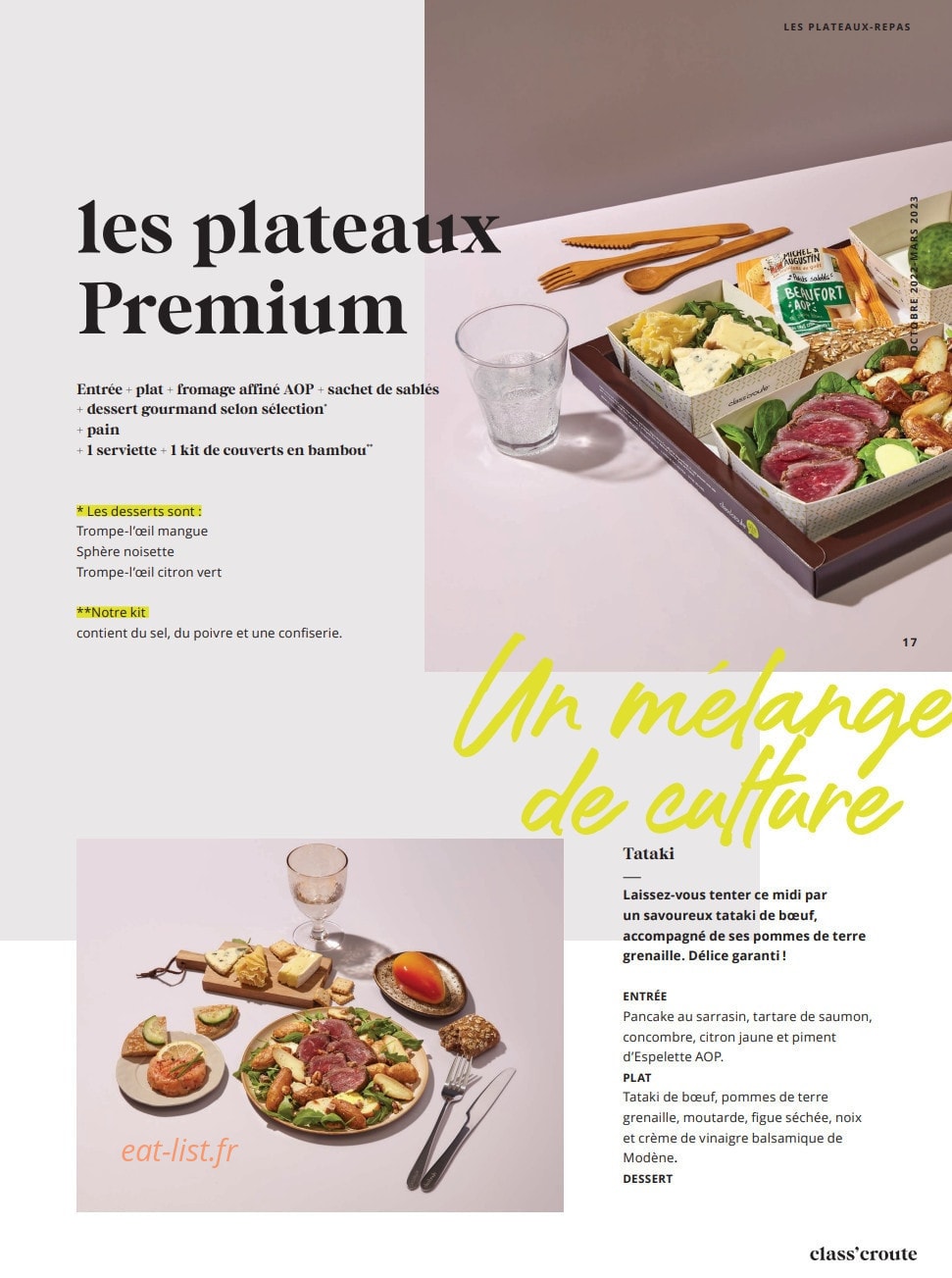 Class'croute — carte page 15