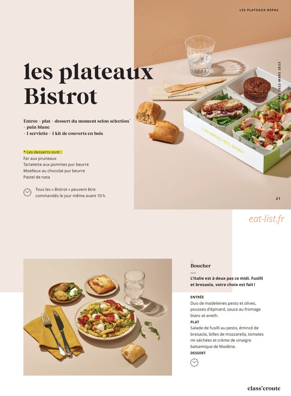 Class'croute — carte page 19