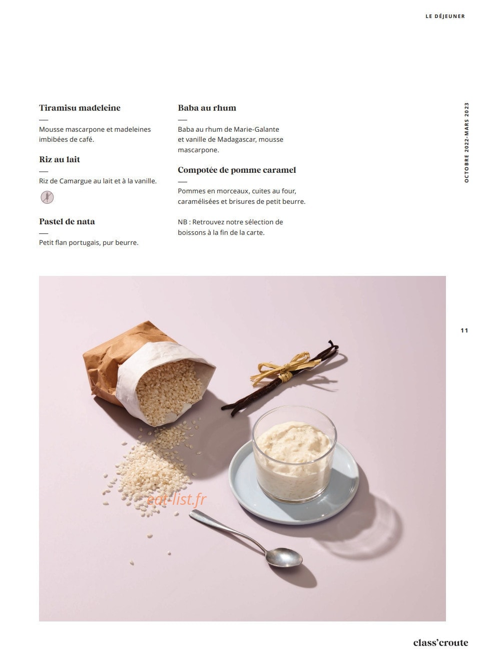 Class'croute — carte page 9