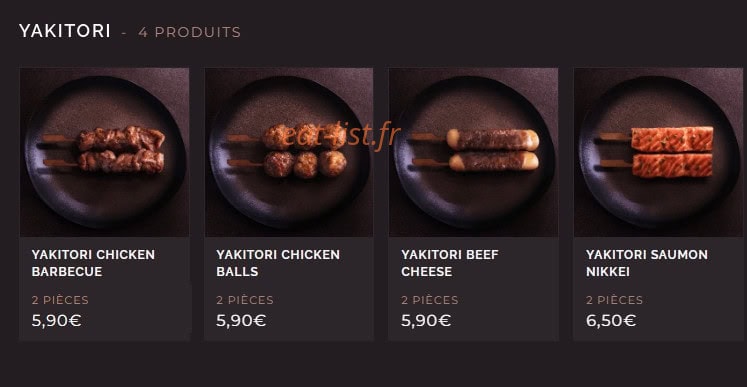 Côté Sushi — carte page 13