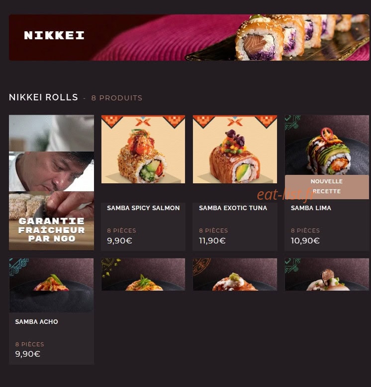 Côté Sushi — carte page 5