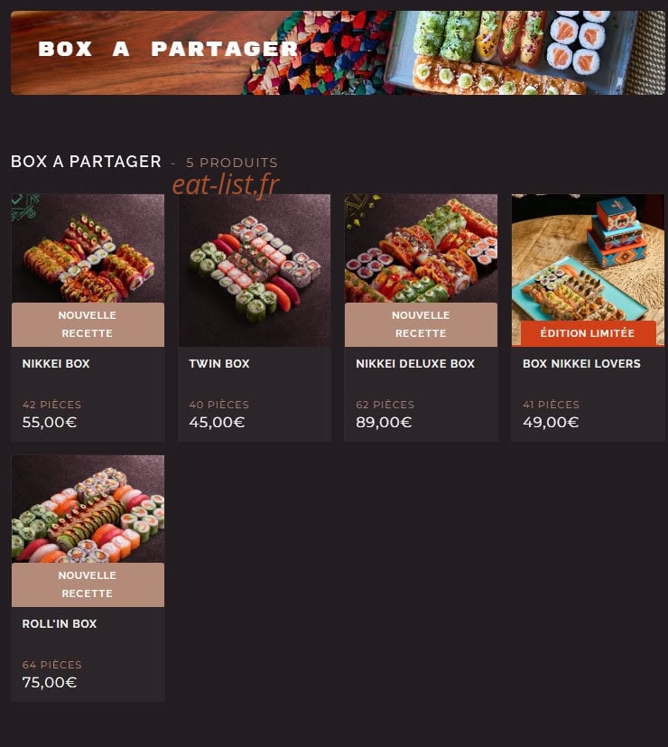 Côté Sushi — carte page 4