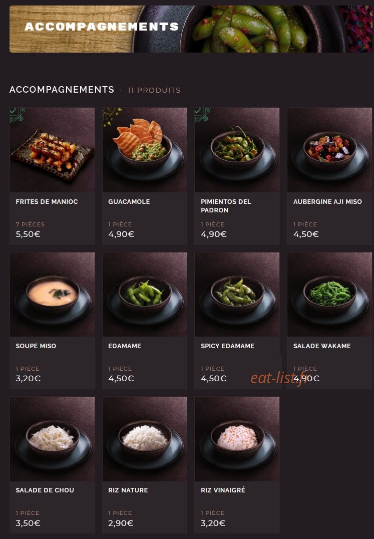 Côté Sushi — carte page 14