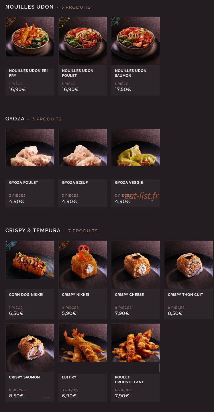 Côté Sushi — carte page 12