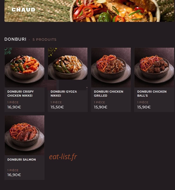 Côté Sushi — carte page 11