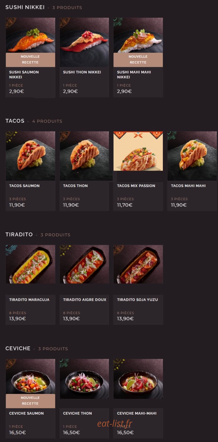 Côté Sushi — carte page 6
