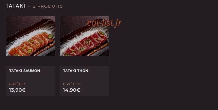 Côté Sushi — carte page 9