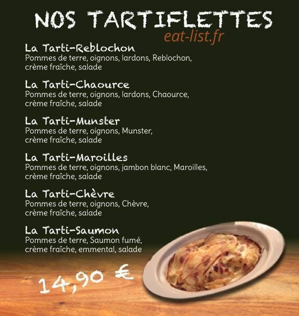 Crêperie Grenadine — carte page 1