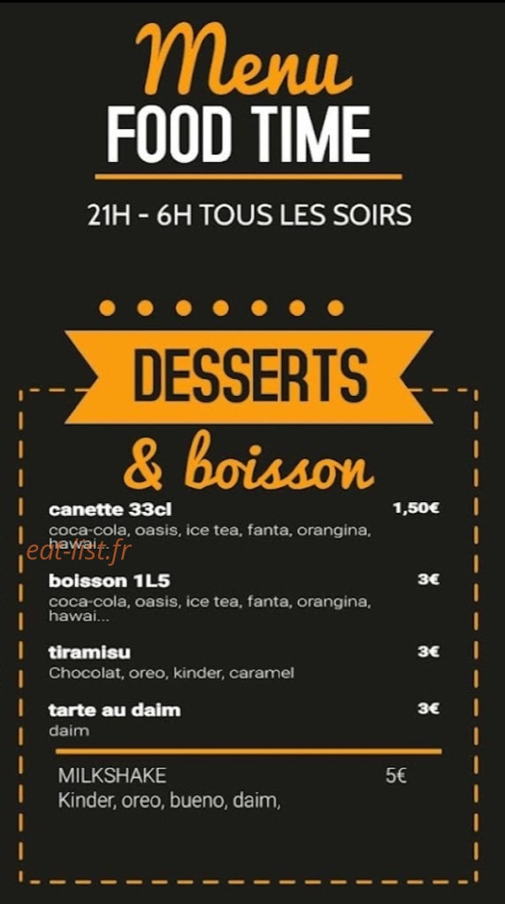 Food Time — carte page 3