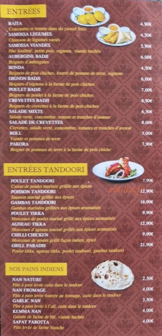 Indien paradis — carte page 1