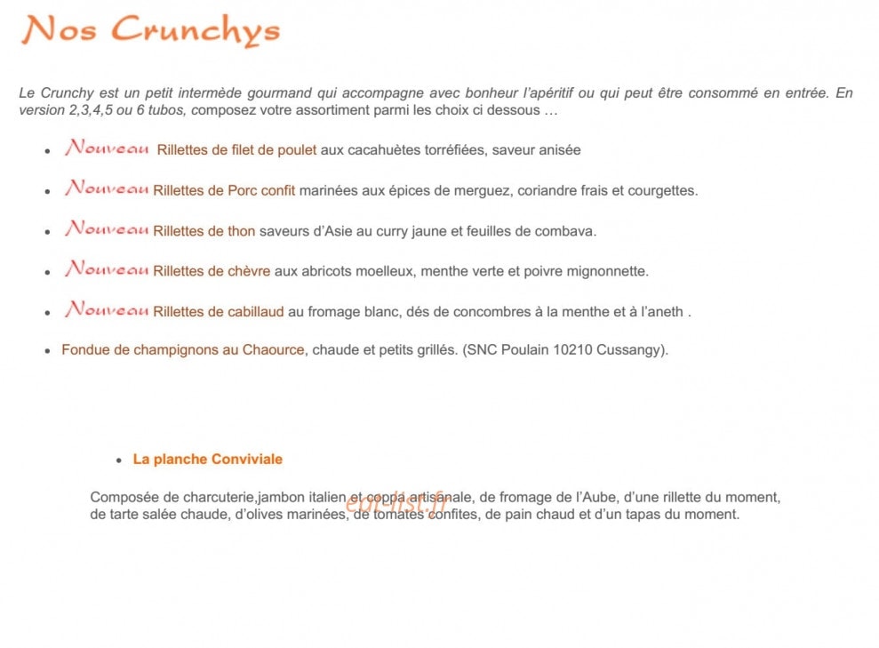 L'Annexe Tout Simplement — carte page 1
