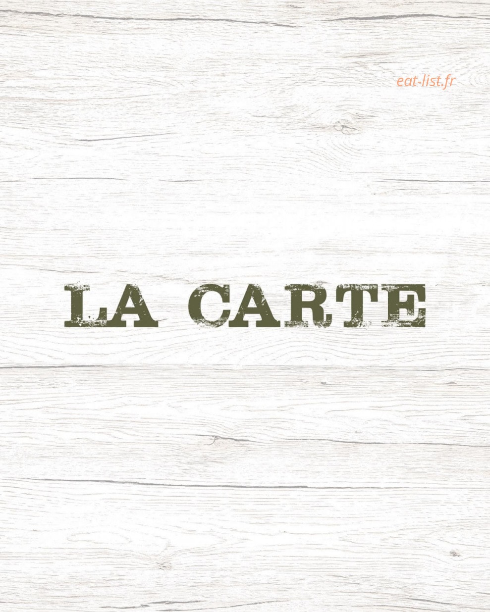 La Cabane — carte page 1
