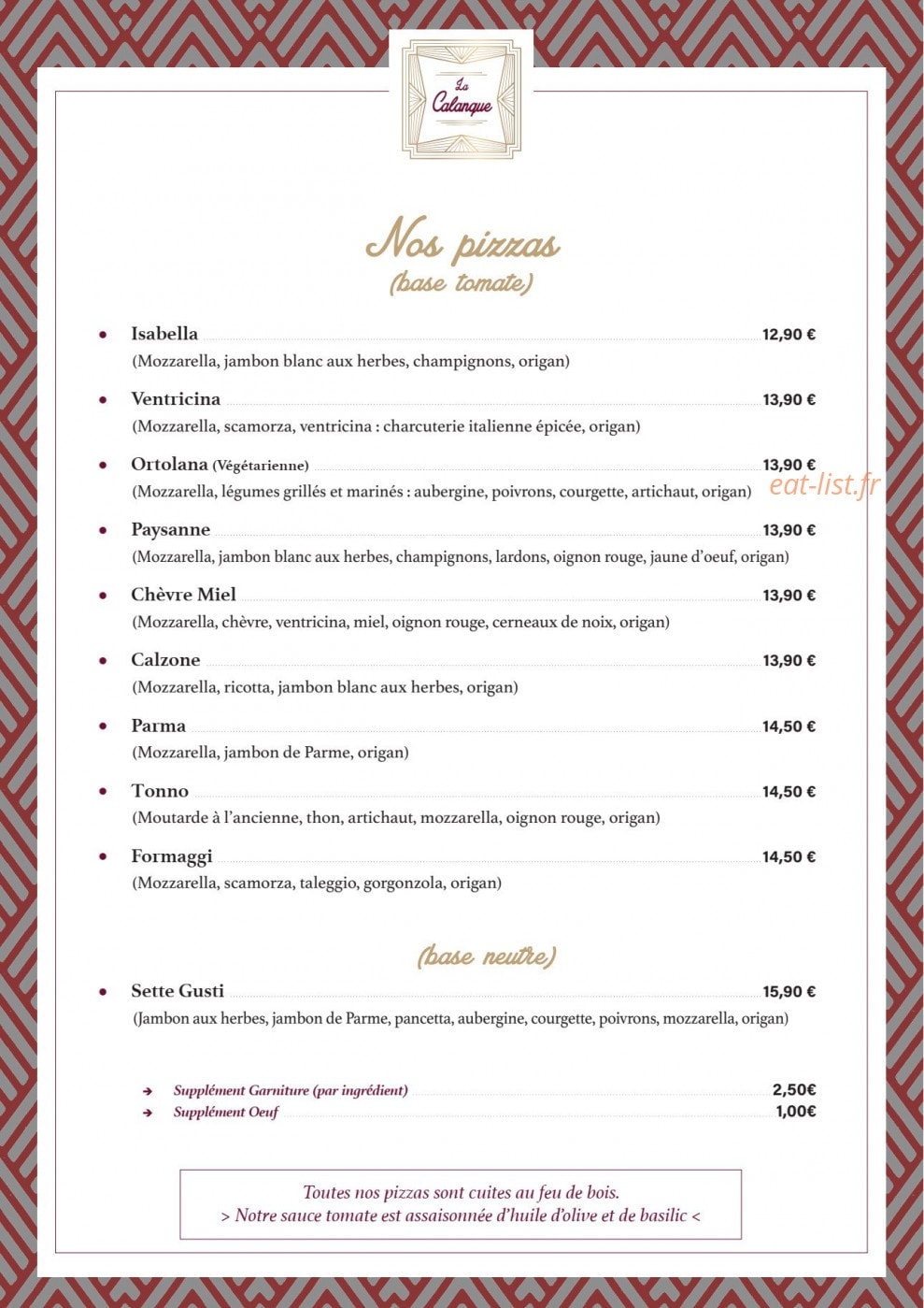 La Calanque — carte page 4