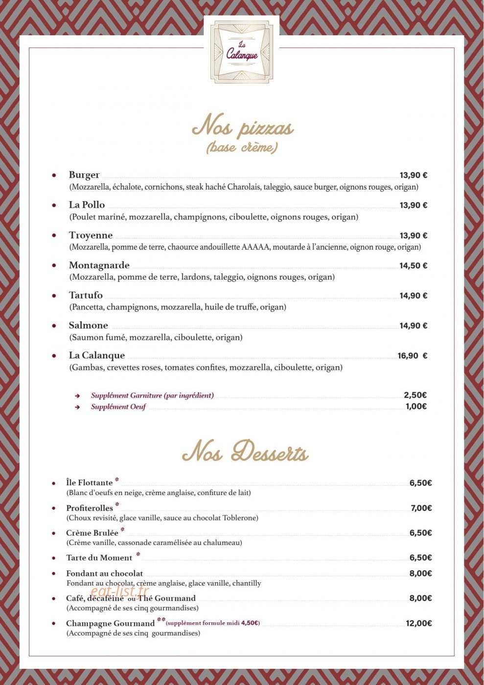 La Calanque — carte page 5