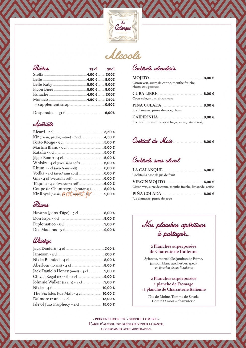 La Calanque — carte page 7
