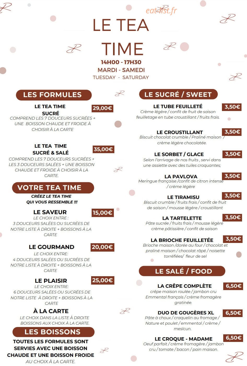 Le Carré Vip — carte page 2