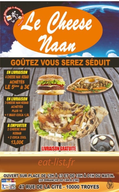 Le cheese Naan — carte page 1