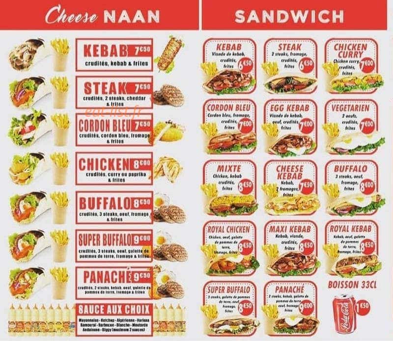 Le cheese Naan — carte page 3