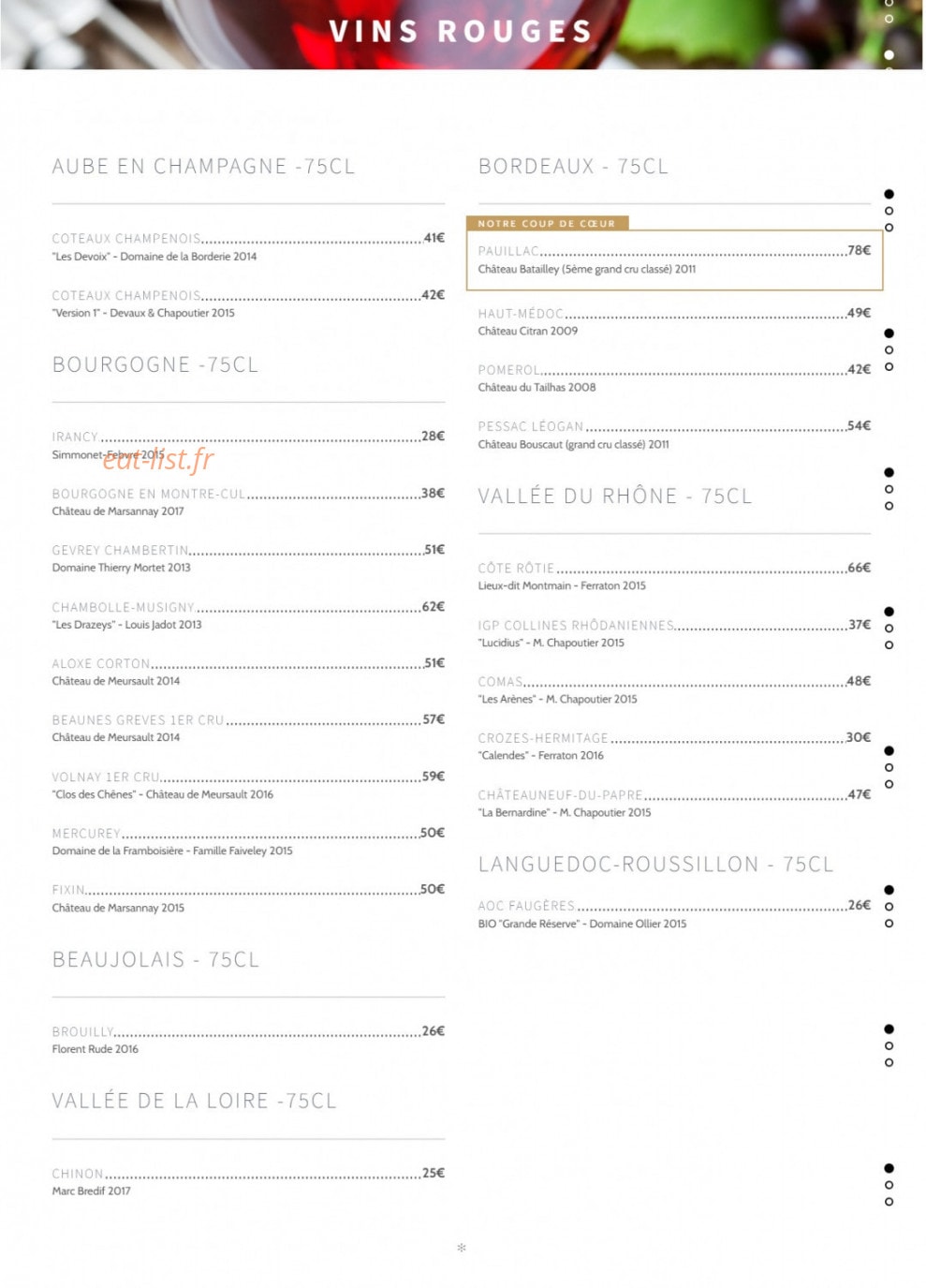 Le Lapin Bleu — carte page 5