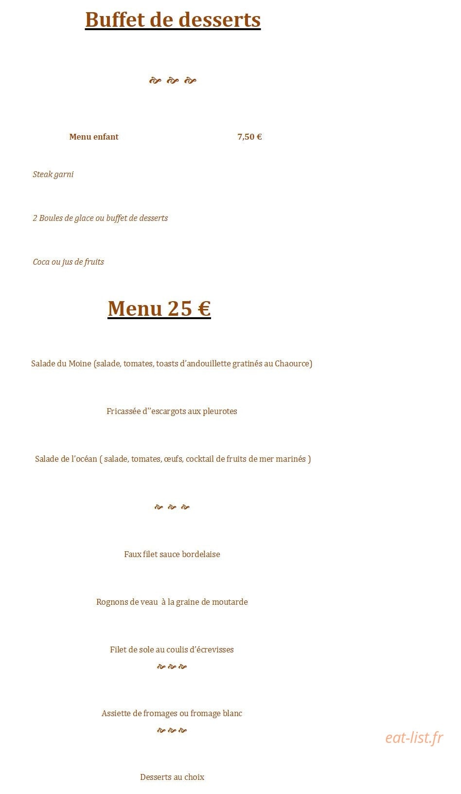 Le Moine Gourmand — carte page 4