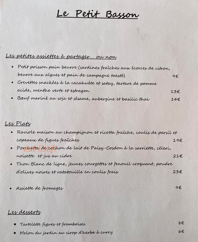 Le petit Basson — carte page 1
