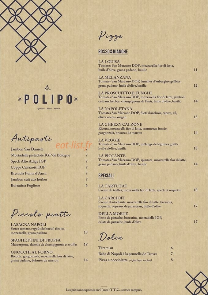 Le Polipo — carte page 1