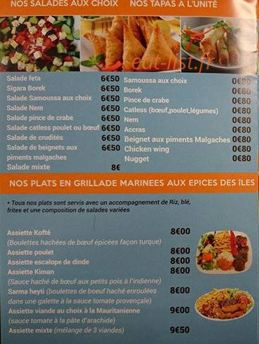 Let's Eat — carte page 1
