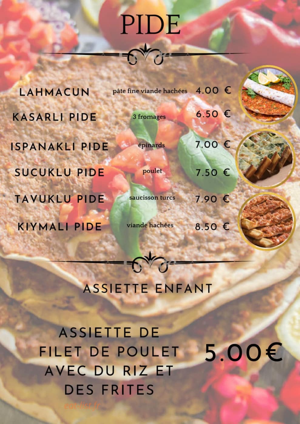 Lezzet — carte page 1